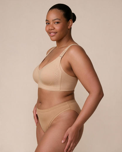 Piano Clasp 6-Level Adjustable Wireless Minimizer Bra