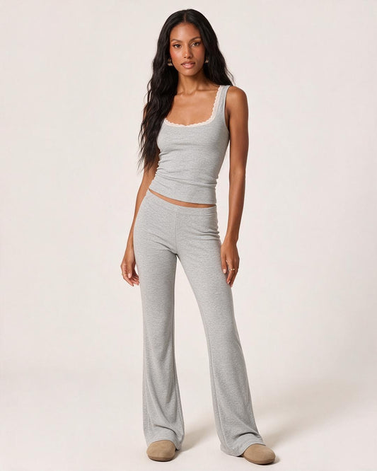 DreamWear – Fitted Short-Sleeve & Long Pants Pajama Set