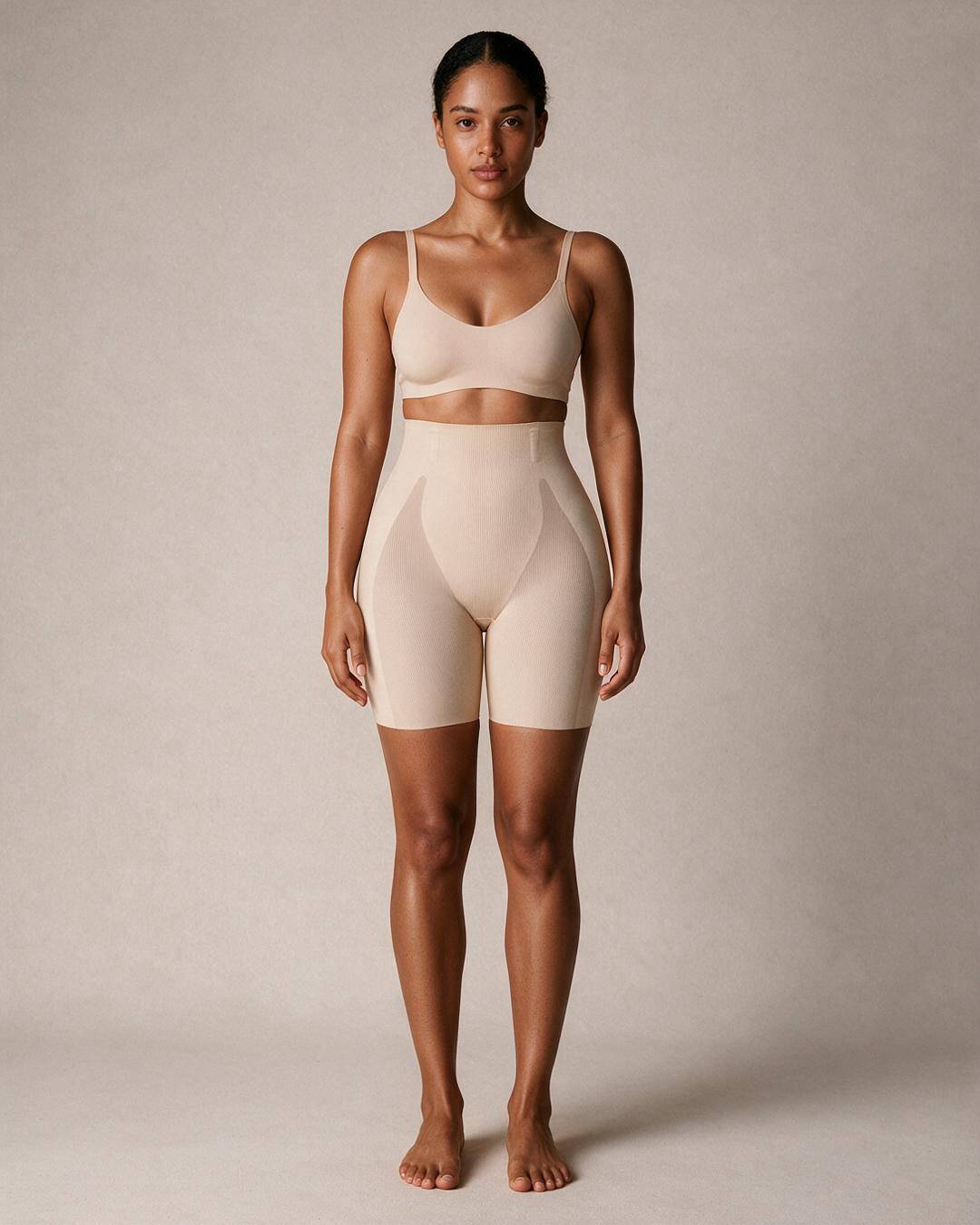 CurveFlex High-Waisted Seamless Shaper Shorts