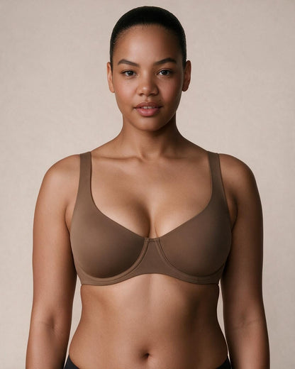 Seamless Underwire Lift & Support Balconette Bra