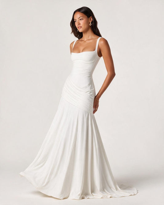 Elysian Ruched Maxi Slip Dress
